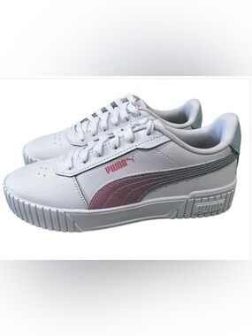 NWT Puma Carina 2.0 Stitched white-fusioncoral-lightaqua Formstrip 9